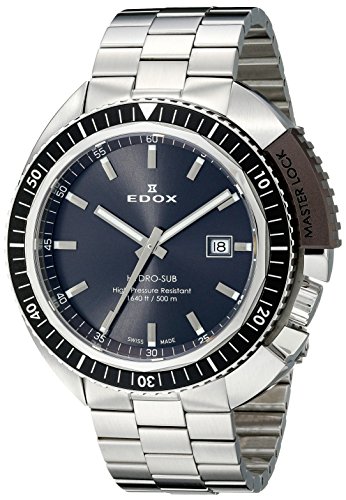 EDOX Herren-Armbanduhr EDOX HYDRO SUB Analog Quarz Leder 53200 3NGM GIN von EDOX