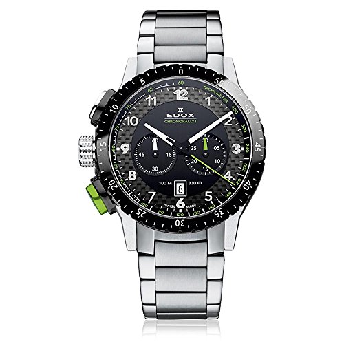 EDOX Unisex-Armbanduhr EDOX CHRONORALLY 1 Analog Quarz Edelstahl 10305 3NVM NV von EDOX