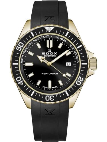 Edox Herren Analog Quarz Uhr mit Edelstahl Armband mid-39651 von EDOX