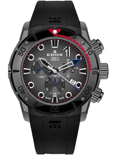 Edox Herren Analog Quarz Uhr mit Edelstahl Armband mid-39653 von EDOX