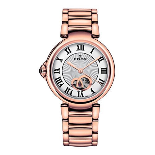 EDOX LaPassion Damen-Armbanduhr 85025 37RM ARR Analog-Anzeige, Schweizer Automatikuhr, Rotgold von EDOX