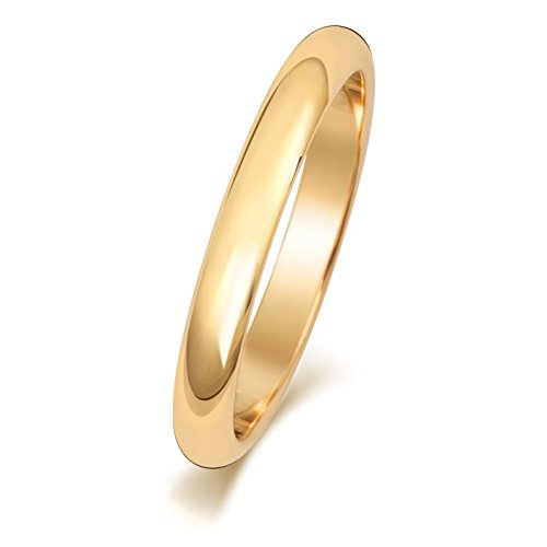 9 Karat (375) Gold 3mm D-Form Herren/Damen - Trauring/Ehering/Hochzeitsring WJS15049 von EDS Jewels