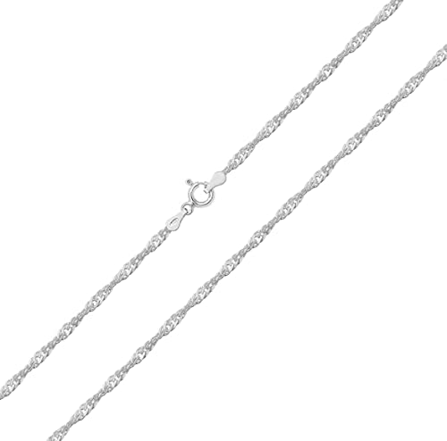 925 Sterling Silber Damen - Singapur Kette - 56cm*3mm WJS16949 von EDS Jewels