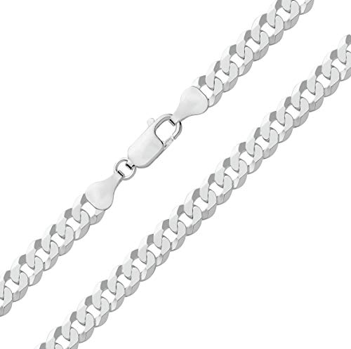 925 Sterling Silber Herren/Damen - Panzer Kette - 71cm*7mm WJS24725L28 von EDS Jewels