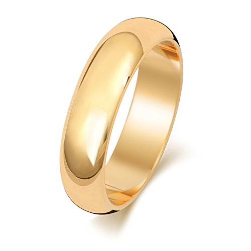 EDS Jewels 18 Karat (750) Gold 5mm D-Form Herren/Damen - Trauring/Ehering/Hochzeitsring WJS15063 von EDS Jewels