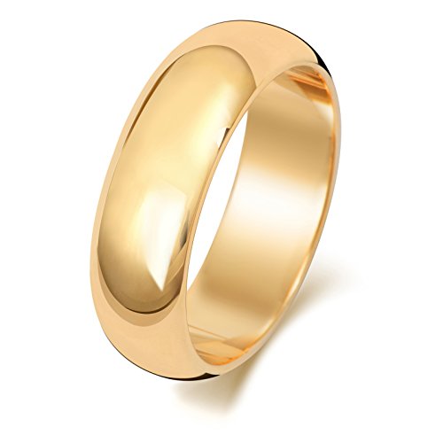 EDS Jewels 18 Karat (750) Gold 6mm D-Form Herren/Damen - Trauring/Ehering/Hochzeitsring WJS15073 von EDS Jewels