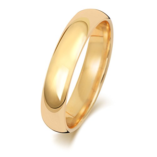 EDS Jewels 9 Karat (375) Gold 4mm Court Form Herren/Damen - Trauring/Ehering/Hochzeitsring WJS188889KY von EDS Jewels