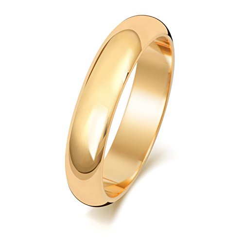 EDS Jewels 9 Karat (375) Gold 4mm D-Form Herren/Damen - Trauring/Ehering/Hochzeitsring WJS15057 von EDS Jewels