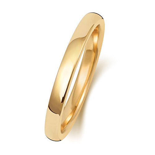 EDS Jewels Medium 9ct Gold 2mm Soft Komfort Männer/Damen Hochzeit Band/Ring WJS189729KY, Metall von EDS Jewels