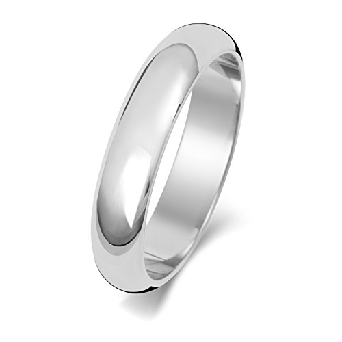 EDS Jewels Platin 950 4mm D-Form Herren/Damen - Trauring/Ehering/Hochzeitsring TRS15053PT950RSU von EDS Jewels