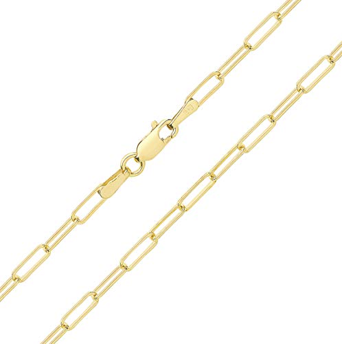EDS Jewels Stylisch 9 Karat (375) Gold Paperclip Damen - Kette - 61cm*2mm TRS29924L24 von EDS Jewels