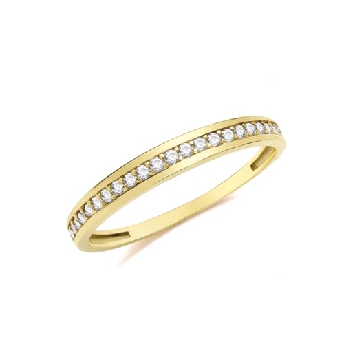 EDS Jewels Stylischer 9 Karat (375) Gold Halb Eternity Damen - Ring mit Zirkonia TRS360729KYRSP von EDS Jewels