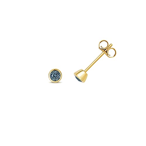 Funkelndes Feuer 9 Karat (375) Gold Damen - Paar Ohrstecker mit Alexandrit WJS34820 von EDS Jewels