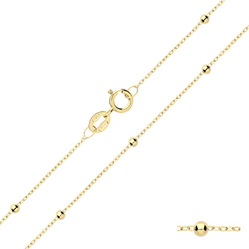 Klassisches 9 Karat (375) Gold Damen - Armband - 18cm*2mm WJS27688 von EDS Jewels