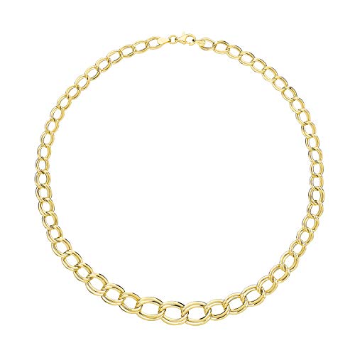 EDS Jewels Raffinierte 9 Karat (375) Gold Damen - Halskette - 43cm*12mm, 6 Gramm WJS27679 von EDS Jewels
