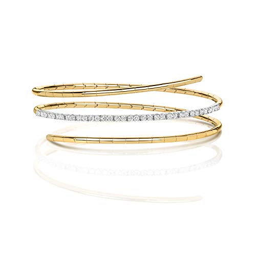 Stylischer 18 Karat (750) Gold Damen - Diamant Armreif Brillant-Schliff 0.66 Karat FG - SI1 WJS2130418KY von EDS Jewels