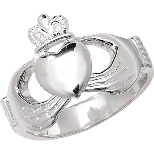 Wunderschöner 925 Sterling Silber Herren - Claddagh Ring WJS22170 von EDS Jewels