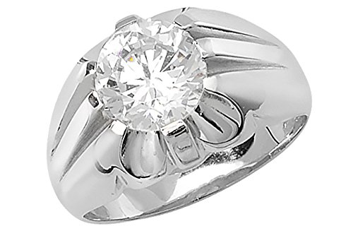 Wunderschöner 925 Sterling Silber Solitär Herren - Ring mit Zirkonia TRS22209RST von EDS Jewels