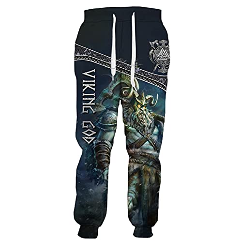 EDSNHG Viking Tattoo 3D Druck Mode Casual Hose Herren Damen Sweatpants Streetwear Harajuku Hose, Hose 6, XXXXXL von EDSNHG