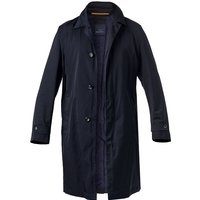 DRESSLER Herren Mantel blau Mikrofaser unifarben von DRESSLER