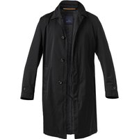 DRESSLER Herren Mantel Schwarz Mikrofaser unifarben von DRESSLER