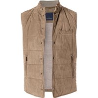 EDUARD DRESSLER Herren Steppweste beige Mikrofaser unifarben von EDUARD DRESSLER