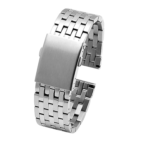 EDVENA Edelstahl-Uhrenarmband Kompatibel Mit Diesel DZ4316 DZ7395 7305 4209 4215 Männer Metall Solid Armband Armband 24 Mm 26 Mm 28 Mm 30 Mm (Color : B Silver, Size : 24mm) von EDVENA