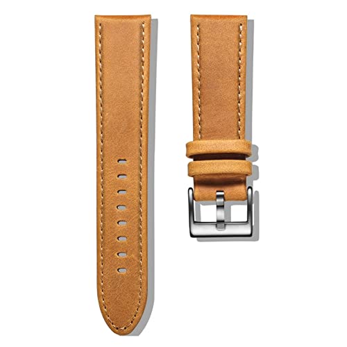 Echtes Leder Watch Bands Armband Quick Release Black Calf Ersatzuhrarmband Kompatibel mit Frauen Männer 18 20mm 22mm (Color : Brown calf, Size : 22mm) von EDVENA