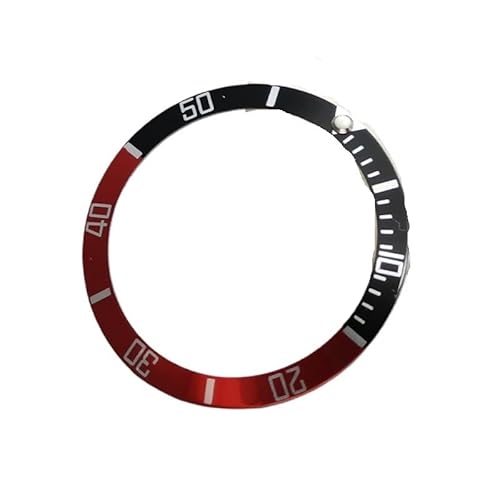 EEEBLBXNQ 1 STÜCK 37,5 * 30,6 mm Schräger Aluminium-Lünetteneinsatz Passend for Submariner NH35 NH36 Herren-Taucheruhrgehäuse Zubehör Teile Uhrenring(01) von EEEBLBXNQ