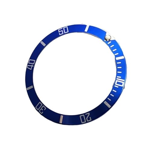 EEEBLBXNQ 1 STÜCK 37,5 * 30,6 mm Schräger Aluminium-Lünetteneinsatz Passend for Submariner NH35 NH36 Herren-Taucheruhrgehäuse Zubehör Teile Uhrenring(06) von EEEBLBXNQ