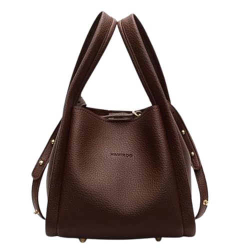 EEJBYTDI Beuteltasche für Damen, Vintage-Beuteltasche, Leder-Beuteltasche, Vintage-Schulterbeuteltasche für Damen (Dark Brown) von EEJBYTDI