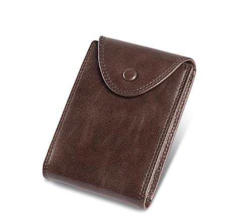 EEKUY RFID Anti-Theft Card Package, Ultra-Thin Leather Anti-Degaussing Card Holder Can Hold 18 Cards 4.7X3.3X1'',Coffeecolor von EEKUY