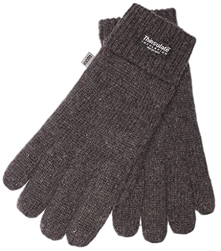 EEM Damen Strickhandschuhe, weiche Wolle, Thinsulate Thermofutter, anthrazit L/XL von EEM Fashion