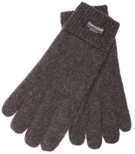 EEM Herren Strickhandschuhe, weiche Wolle, Thinsulate Thermofutter, anthrazit S/M von EEM Fashion