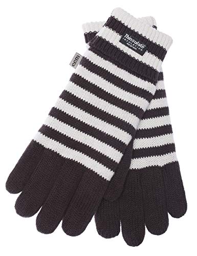 EEM Strick Handschuhe SANKT PAULI mit Thinsulate Thermofutter aus Polyester, Strickmaterial aus 100% Baumwolle, Fußball; braun-weiß, L von EEM Fashion