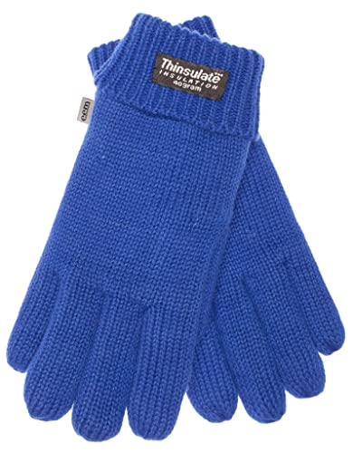 EEM Strick Kinderhandschuhe, weiche Baumwolle, Thinsulate Thermofutter, blau M - 122-134 von EEM Fashion