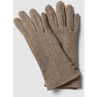 EEM Handschuhe mit Knopfverschluss in Taupe, Größe S von EEM