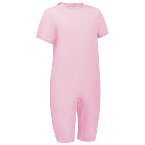 EEOST Adaptive Kleidung für Kinder, besondere Bedürfnisse, Autismus, sensorischer Overall, Anti-Streifen-Strampler mit Reißverschluss hinten, Größen 3–16 Jahre, Pink, 11-12 Jahre Alt von EEOST