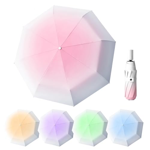 EEPLUYTY Regenschirme, Automatischer Regenschirm, Taschenschirm Auf-Zu-Automatik Mit 8 Rippen, Regenschirm Sturmfest, Regenschirm Mit Uv Schutz, Automatisches Öffnen Und Schließen von EEPLUYTY