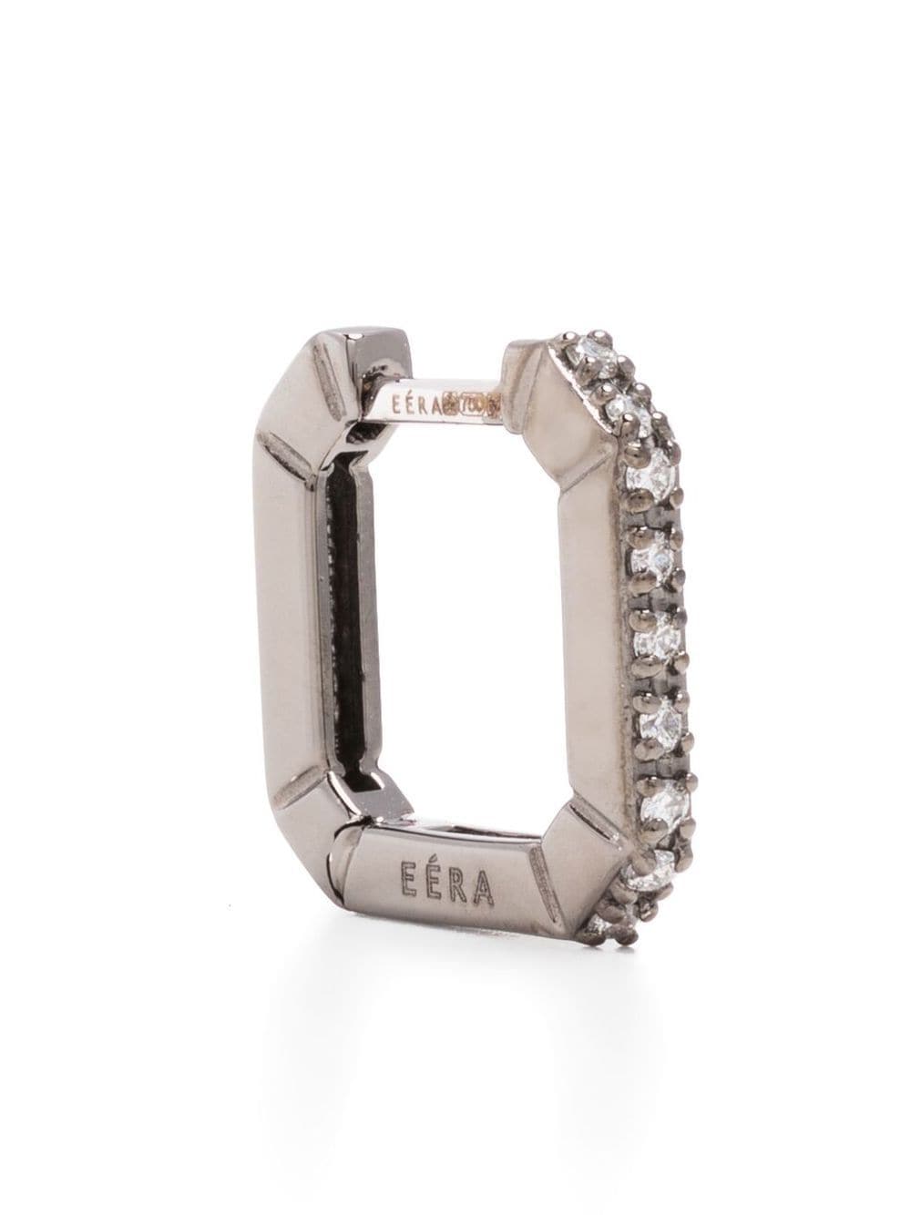 EÉRA 18kt Gold Candy Mini Kreolen mit Diamanten - Silber von EÉRA
