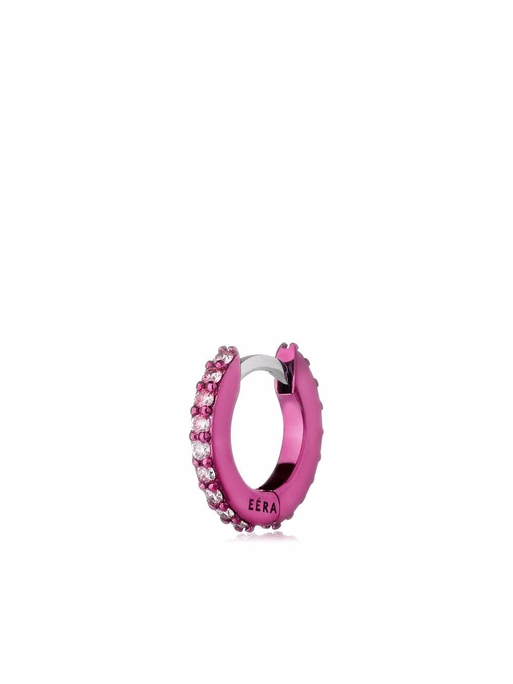 EÉRA 18kt Weißgoldcreole mit Diamanten - Rosa von EÉRA