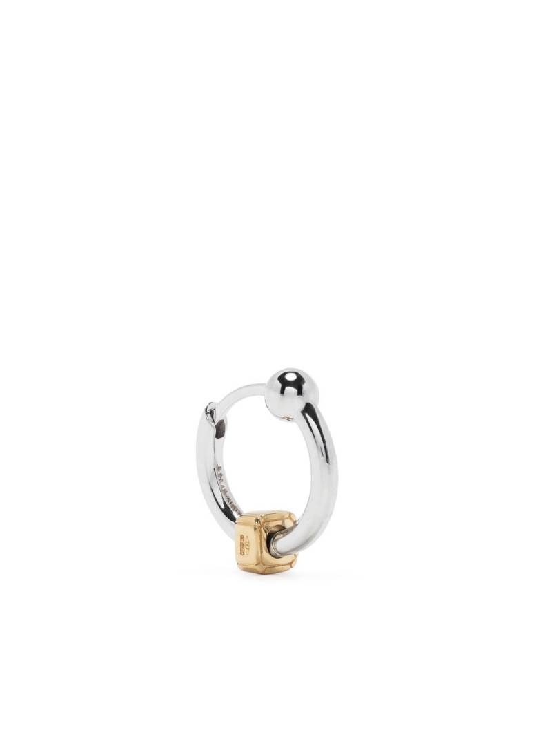 EÉRA Mini 18kt Square Weißgoldcreole - Silber von EÉRA