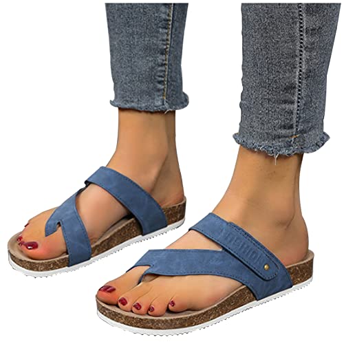 EEUK Hallux valgus schuhe damen sommer sandalen, Orthopädische zehentrenner sandalen damen Hausschuhe Big Toe Hallux Valgus Sommer Outdoor Strand Schuhe rutschfeste Badelatschen von EEUK