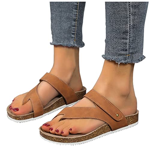 EEUK Hallux valgus sommerschuhe damen, Hausschuhe Bunion Splints Frauen Big Toe Daumen Korrektur Hausschuhe rutschfeste Damen Lässige Porrektur Zehen Schuhe Strand Slippe von EEUK