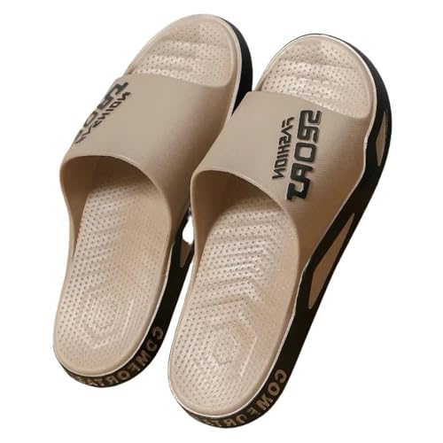 EFCQJZRZ Sommer Hausschuhe Herren Badezimmer Nicht-schlupf-sommer-flip-flops Frauen Paar Schuhe Innenhäuser Sandalen-khaki-40-41 von EFCQJZRZ