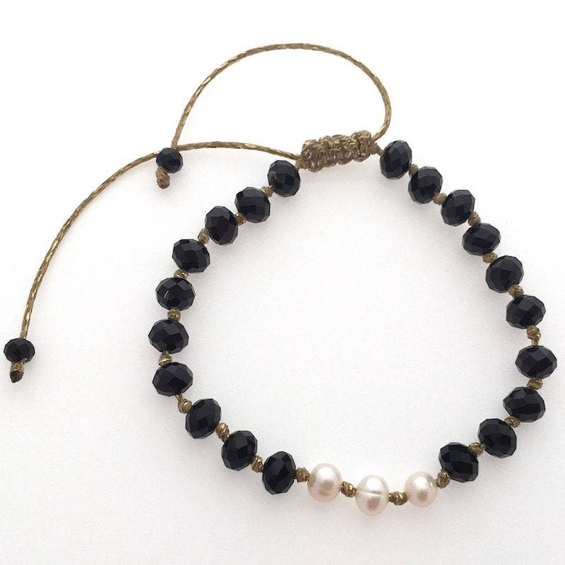 Armband Süßwasser-Perlen, Kristalle Armband Süßwasser-Perlen, Kristalle von EFIstore