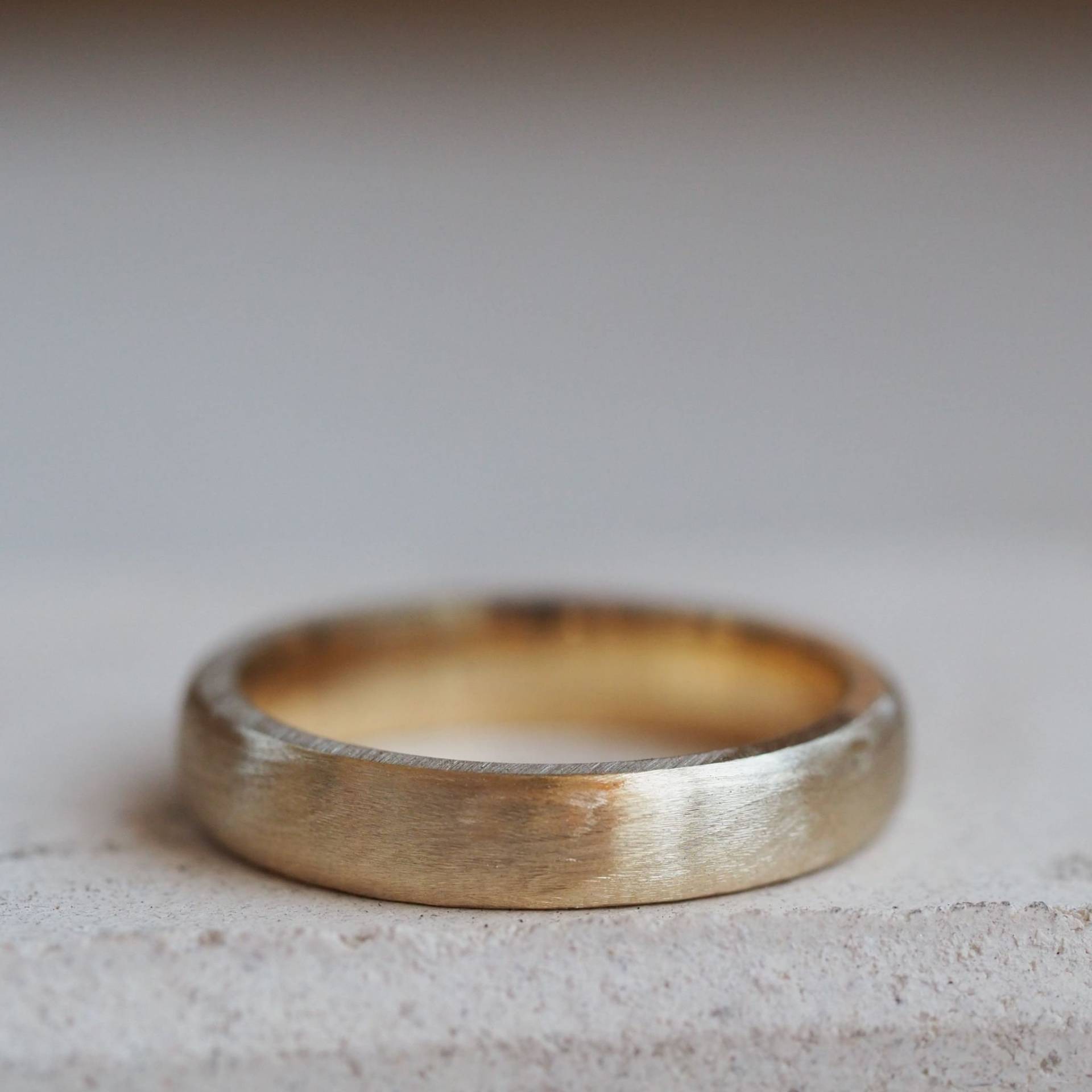 4 Mm Breiter Ehering Matt Gebürstet von EFJewelleryDesign