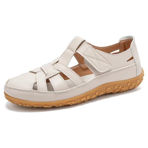 EFLALYHG Orthopädische Sandalen für Damen, rutschfeste, lässige Römerschuhe, geschlossene Zehenpartie für den Sommer Wander Sport-und Strandsandalen,Beige,39 EU EFLALYHG Orthopädische Sandalen für Damen, rutschfeste, lässige Römerschuhe, geschlossene Zehenpartie für den Sommer Wander Sport-und Strandsandalen,Beige,39 EU von EFLALYHG