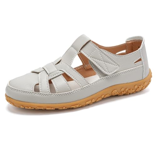 EFLALYHG Orthopädische Sandalen für Damen, rutschfeste, lässige Römerschuhe, geschlossene Zehenpartie für den Sommer Wander Sport-und Strandsandalen,Grau,40 EU EFLALYHG Orthopädische Sandalen für Damen, rutschfeste, lässige Römerschuhe, geschlossene Zehenpartie für den Sommer Wander Sport-und Strandsandalen,Grau,40 EU von EFLALYHG