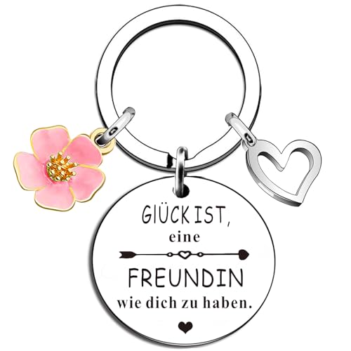 Personalisiert Schlüsselanhänger mit Dankesbotschaft - Premium Geschenk für Abschied/Rente/Geburtstag - Hochwertiger Anhänger aus Edelstahl für Kollegin,Mama&Freundin - Inkl.Gravur & Geschenkbox von EFNHJF5